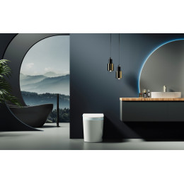 Электронный унитаз-биде ABBER Bequem AC1117S приставной белый