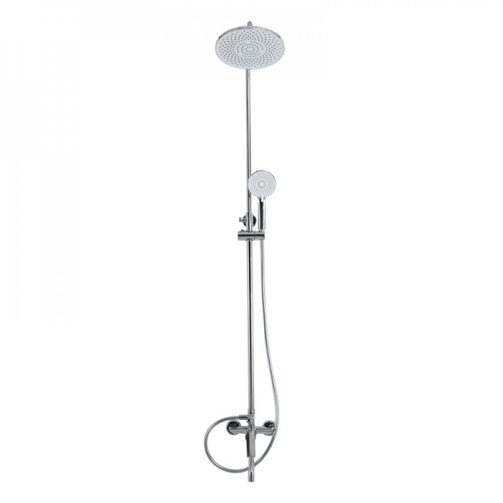 Душевая стойка со смесителем и изливом BelBagno AURORA-VSCM-CRM