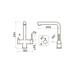 Смеситель для кухни Omoikiri Takamatsu-LG нерж. сталь/светлое золото