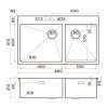 Кухонная мойка Omoikiri Akisame 86-2 Side-IN нерж. сталь/нержавеющая сталь