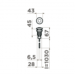 Пневматическая кнопка для измельчителя Omoikiri SW-01-G