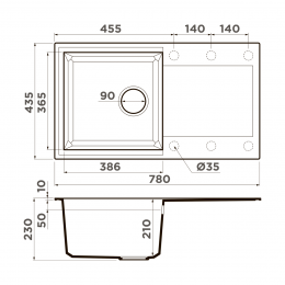 Кухонная мойка Omoikiri Sakaime 78-GR Tetogranit/leningrad grey