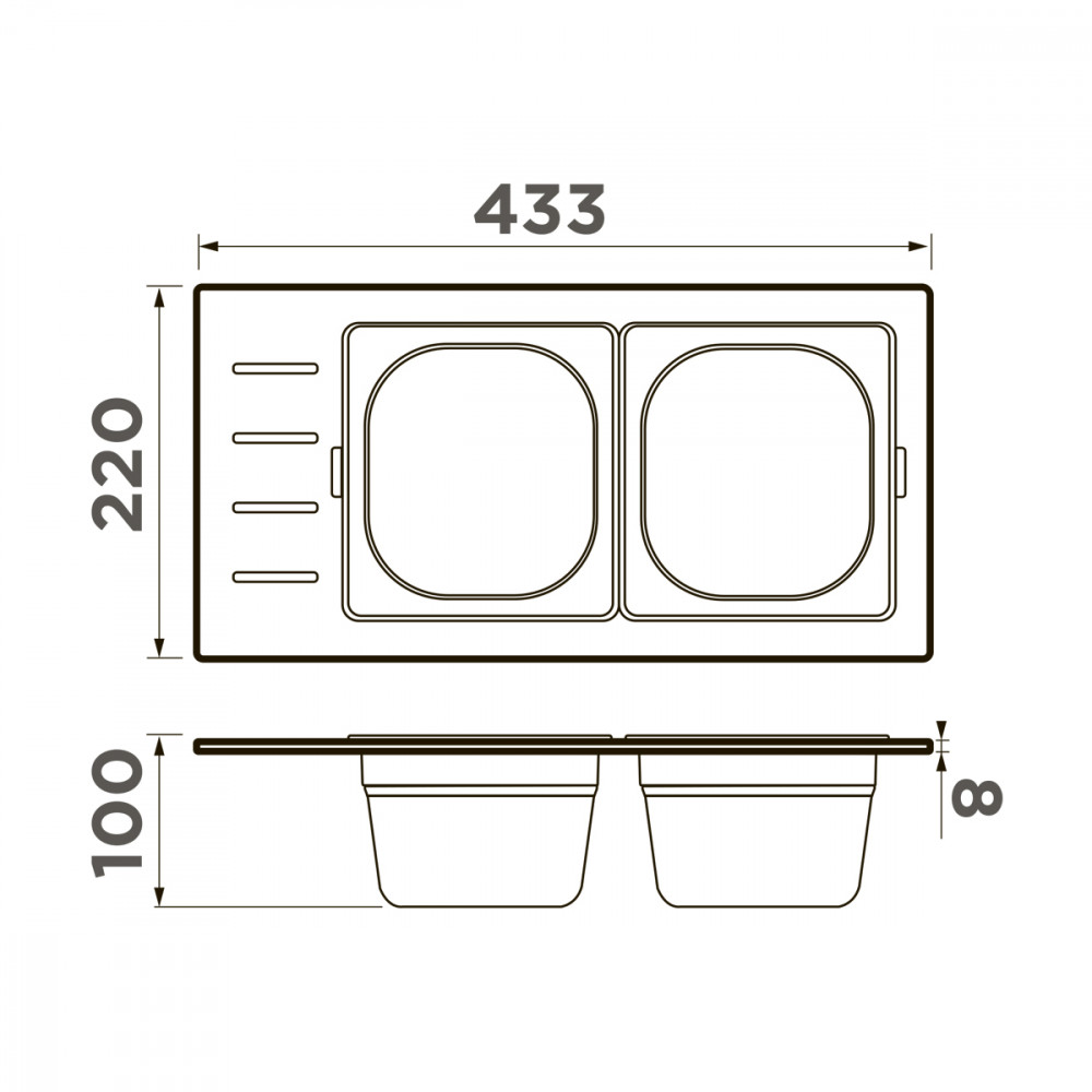 Контейнер Omoikiri DC-02-2-IN