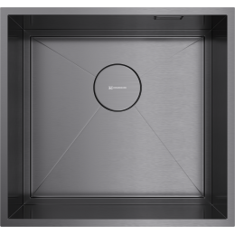 Кухонная мойка Omoikiri Kasen 48-26-INT-GM нерж. сталь/вороненая сталь