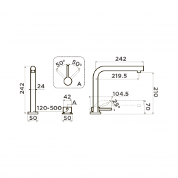 Смеситель для кухни Omoikiri Nara-C латунь/хром