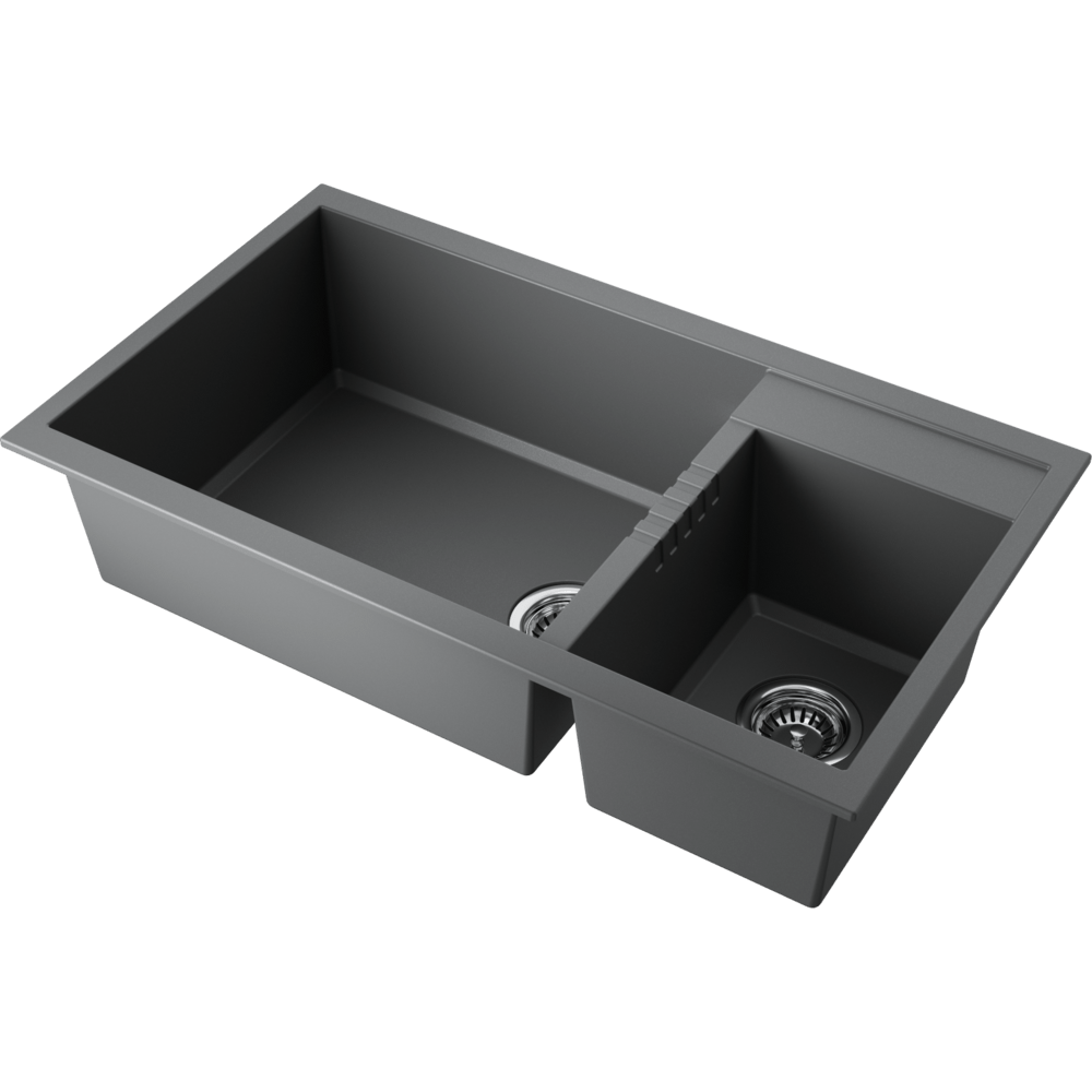 Кухонная мойка Omoikiri Tedori 86-2-LB-PL Tetogranit/платина