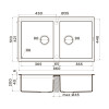 Кухонная мойка Omoikiri Kitagawa 86-2-GB Artceramic/графит