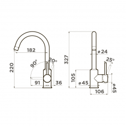 Смеситель для кухни Omoikiri Shinagawa-P-WH латунь/белый