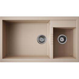 Кухонная мойка Omoikiri Tedori 86-2-LB-SA Tetogranit/бежевый