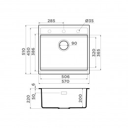 Кухонная мойка Omoikiri Kitagawa 57-AZ Artceramic/azur blue