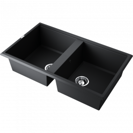 Кухонная мойка Omoikiri Tedori 86-2-BL Tetogranit/черный