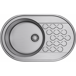 Кухонная мойка Omoikiri Kasumigaura 77-IN нерж. сталь/нержавеющая сталь