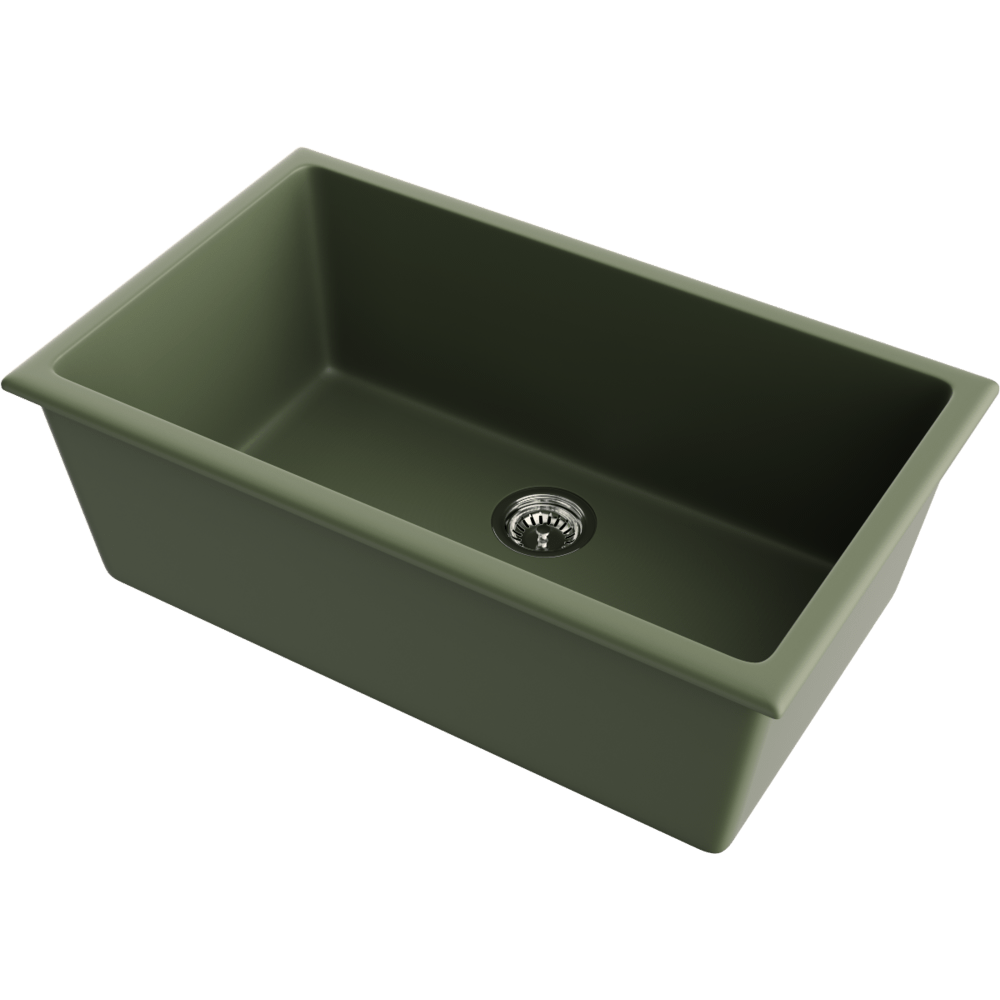 Кухонная мойка Omoikiri Okinoshima 76-U/I-OL Natceramic/olive