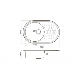 Кухонная мойка Omoikiri Kasumigaura 77-IN нерж. сталь/нержавеющая сталь