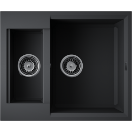 Кухонная мойка Omoikiri Sakaime 60-2-BL Tetogranit/черный