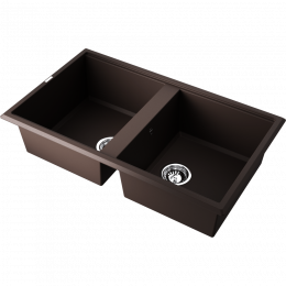Кухонная мойка Omoikiri Tedori 86-2-DC Tetogranit/темный шоколад