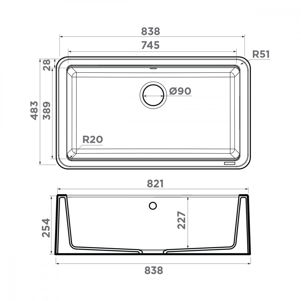 Кухонная мойка Omoikiri Tarento 83-BL Tetogranit/черный