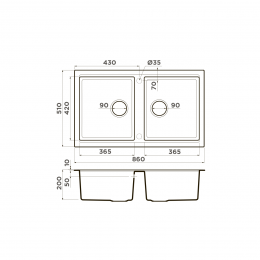 Кухонная мойка Omoikiri Tedori 86-2-SA Tetogranit/бежевый
