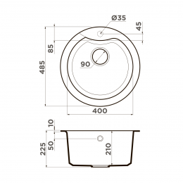 Кухонная мойка Omoikiri Yasugata 48R-BL Tetogranit/черный