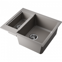 Кухонная мойка Omoikiri Sakaime 60-2-GR Tetogranit/leningrad grey