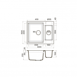 Кухонная мойка Omoikiri Sakaime 60-2-GR Tetogranit/leningrad grey