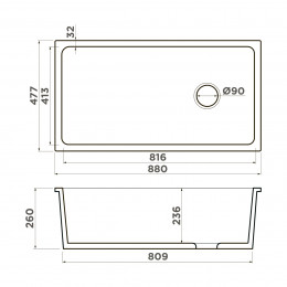 Кухонная мойка Omoikiri Tokara 88-U/I-WH Glossy Natceramic/белый глянцевый