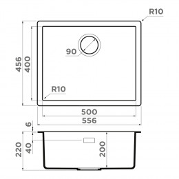Кухонная мойка Omoikiri Yamakawa 55T-U/I-PL Tetogranit/платина
