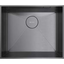 Кухонная мойка Omoikiri Kasen 53-26-INT-GM нерж. сталь/вороненая сталь