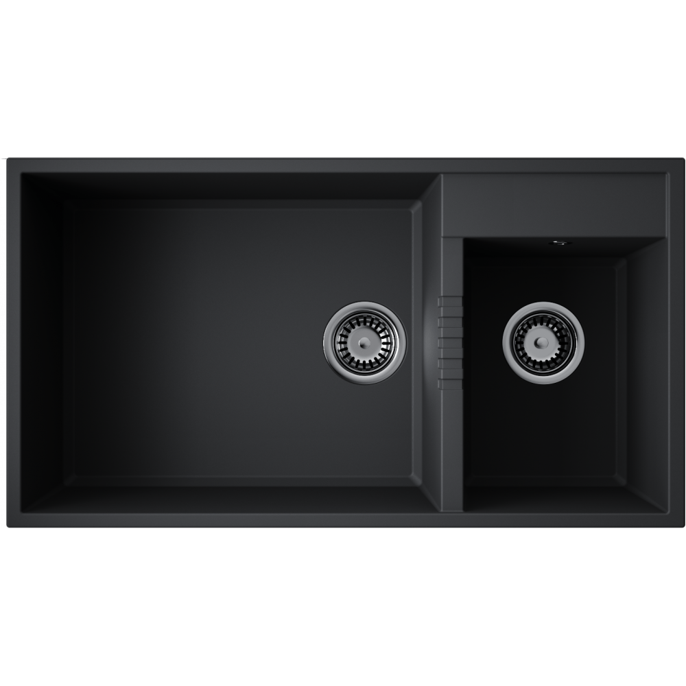Кухонная мойка Omoikiri Tedori 85-2-U-BL Tetogranit/черный