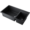Кухонная мойка Omoikiri Tedori 86-2-LB-BL Tetogranit/черный