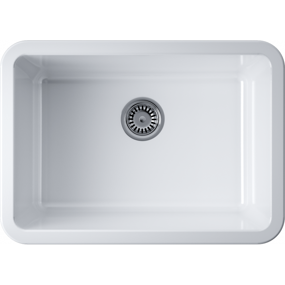 Кухонная мойка Omoikiri Torishima 67-U/I-WH Glossy Natceramic/белый глянцевый