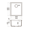 Кухонная мойка Omoikiri Bosen 38-U-GR Tetogranit/leningrad grey