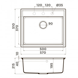 Кухонная мойка Omoikiri Daisen 57-WH Artgranit/белый