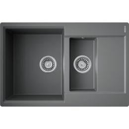 Кухонная мойка Omoikiri Daisen 78-2T-PL Tetogranit/платина