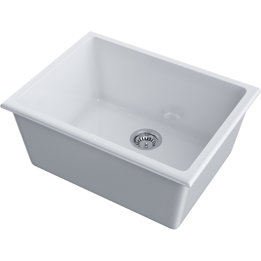 Кухонная мойка Omoikiri Okinoshima 61-U/I-WH Glossy Natceramic/белый глянцевый