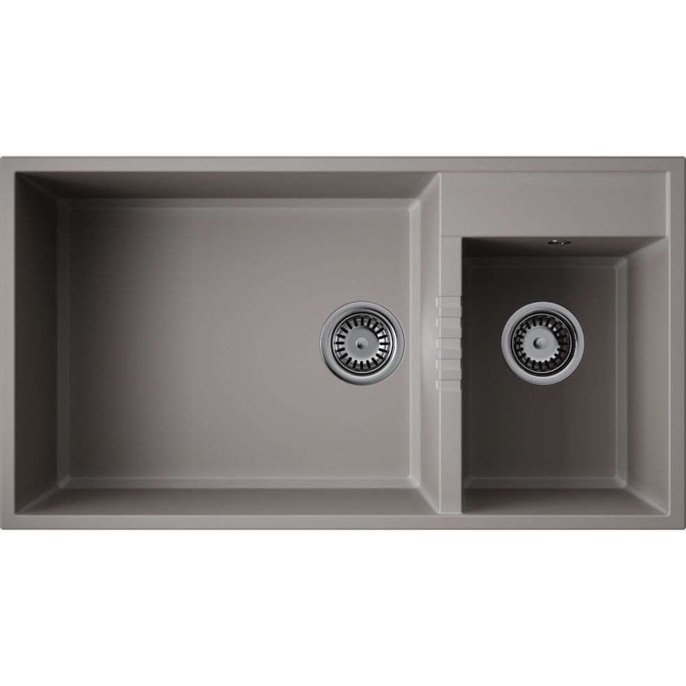 Кухонная мойка Omoikiri Tedori 85-2-U-GR Tetogranit/leningrad grey