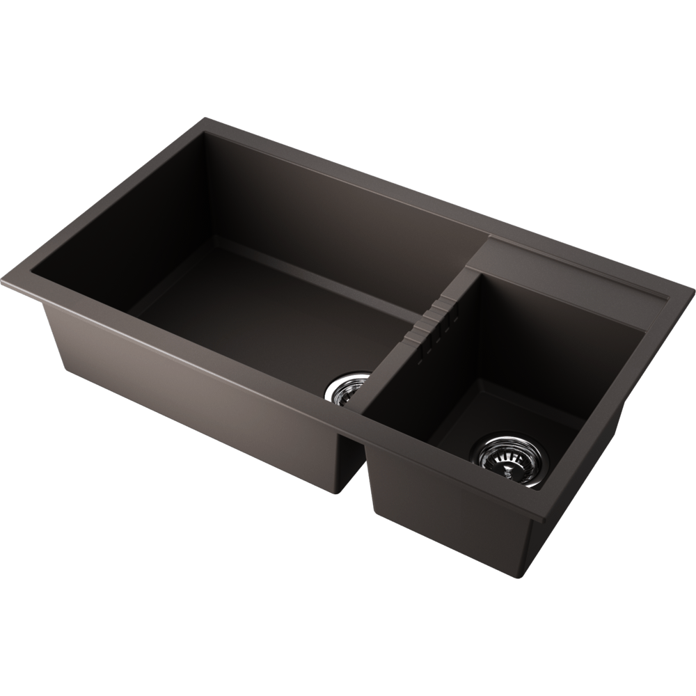 Кухонная мойка Omoikiri Tedori 86-2-LB-ES Tetogranit/espresso
