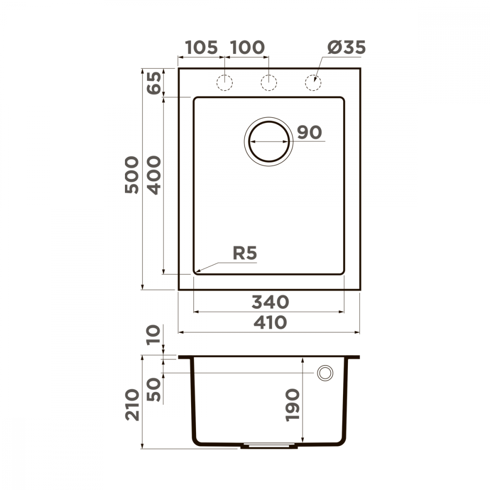 Кухонная мойка Omoikiri Bosen 41A-GB Artceramic/графит