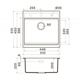 Кухонная мойка Omoikiri Kitagawa 51-AZ Artceramic/azur blue