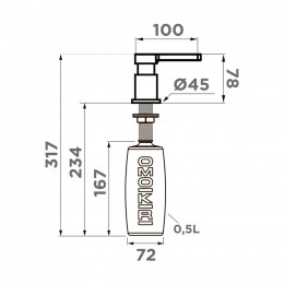 Дозатор Omoikiri OM-04-C латунь/хром