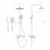 Душевая стойка со смесителем и изливом BelBagno ARDENTE-VSCM-CRM