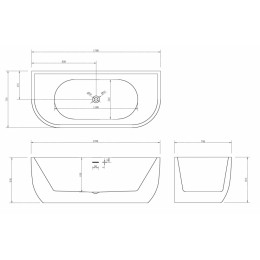 Акриловая ванна ABBER AB9316 белая