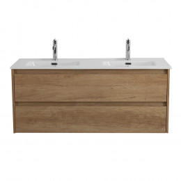 Мебель для ванной комнаты BELBAGNO KRAFT-1200 с двойной керамической раковиной