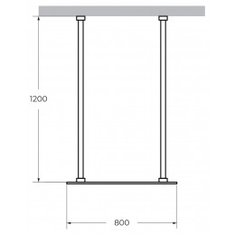 Душевая перегородка CEZARES LIBERTA-L-2 Кронштейн 120 см