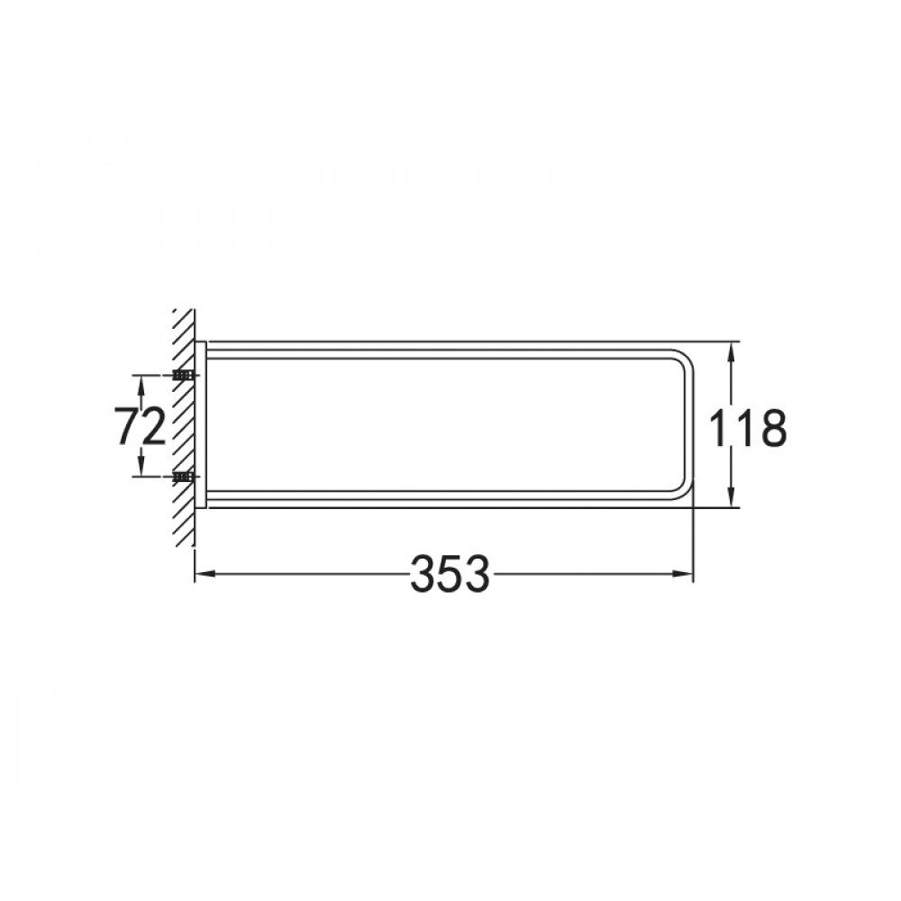 Двойной полотенцедержатель MAXIMA CZR-F-8915  353х118