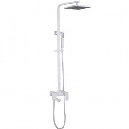 Душевая стойка с изливом, белая матовая, ABBER Daheim AF8216WL