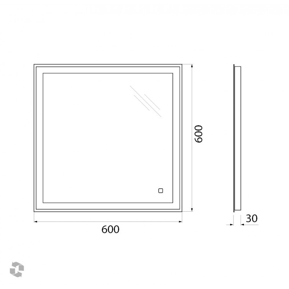 Зеркало BelBagno SPC-GRT
