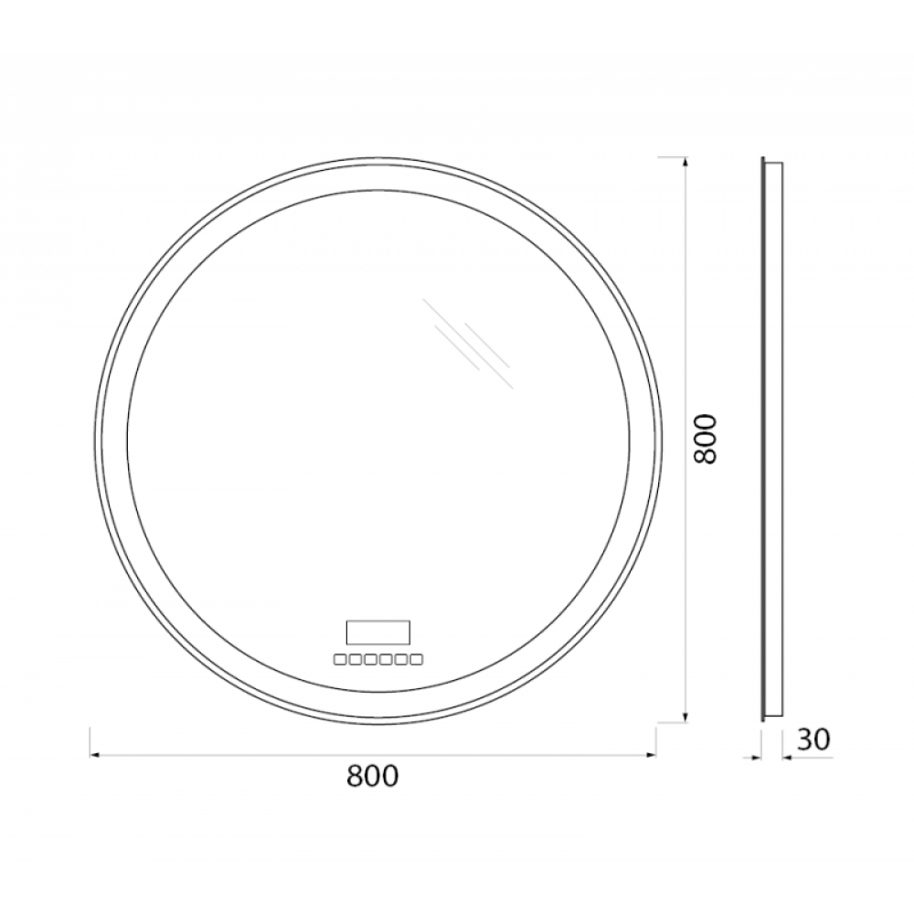 Зеркало BelBagno SPC-RNG-LED