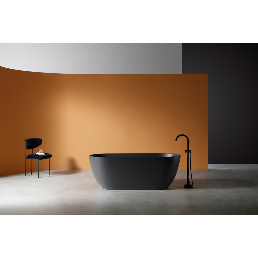 Ванна из искусственного камня ABBER Frankfurt AM9941B черная матовая