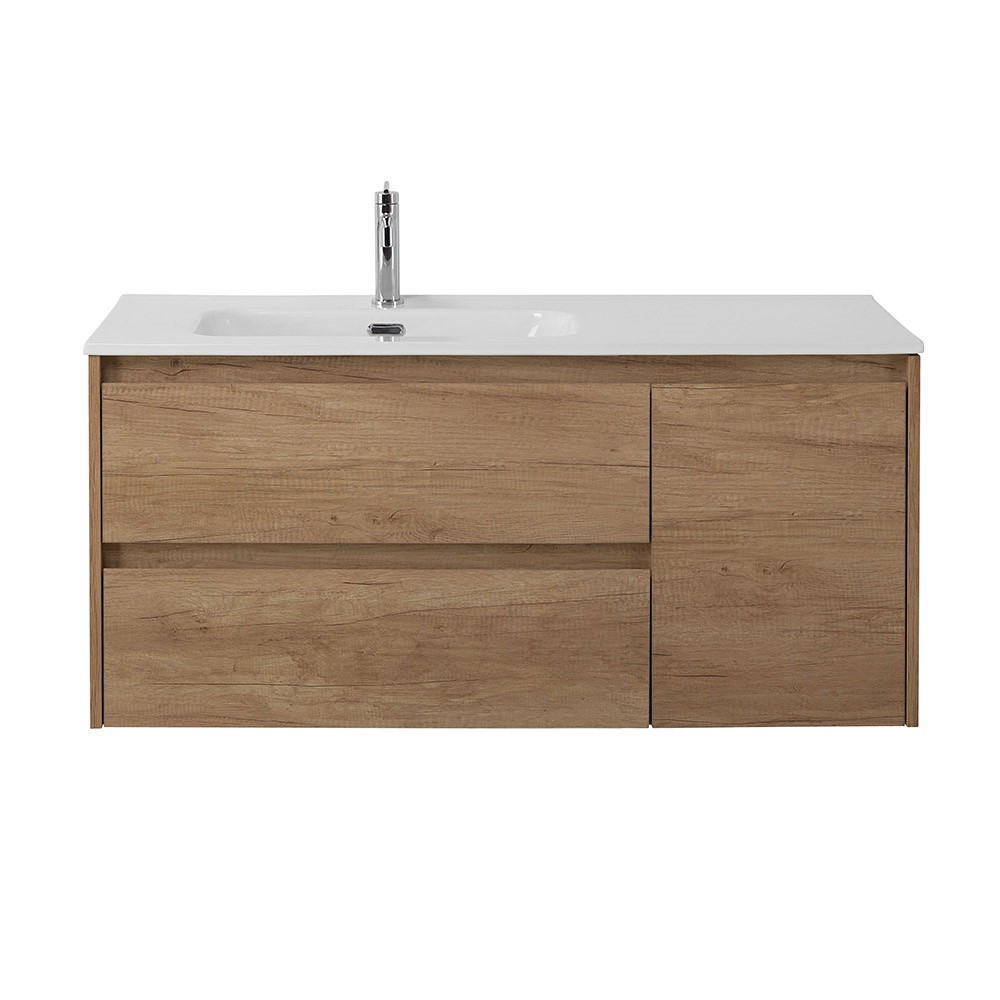 Мебель для ванной комнаты BELBAGNO KRAFT-1000, 1200 с двумя выкатными ящиками и одной распашной дверцей